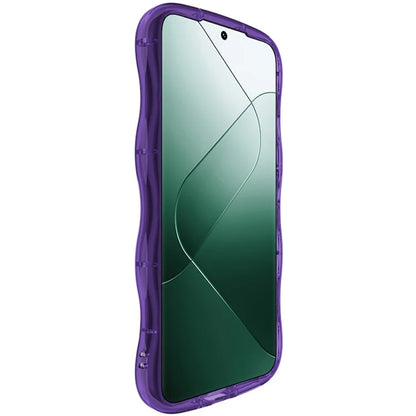 IMAK For Xiaomi 14 Pro Case Scratch-resistant TPU Reinforced Corners Phone Back Shell Purple