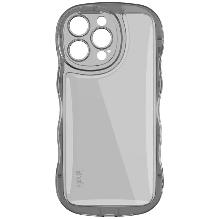 IMAK For iPhone 15 Pro Max Case Drop-proof TPU Curly Wave Frame Phone Protector