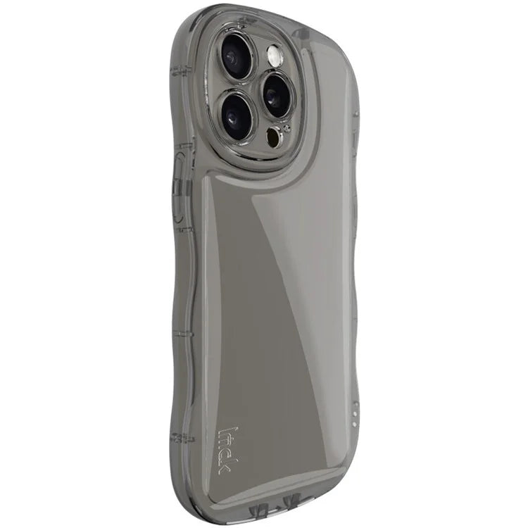 IMAK For iPhone 15 Pro Max Case Drop-proof TPU Curly Wave Frame Phone Protector