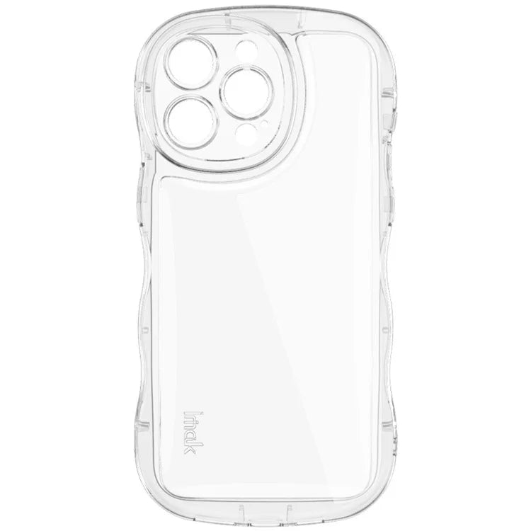 IMAK For iPhone 15 Pro Max Case Drop-proof TPU Curly Wave Frame Phone Protector