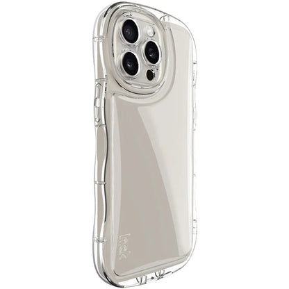 IMAK For iPhone 15 Pro Max Case Drop-proof TPU Curly Wave Frame Phone Protector