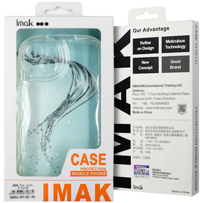 IMAK For iPhone 15 Pro Max Case Drop-proof TPU Curly Wave Frame Phone Protector