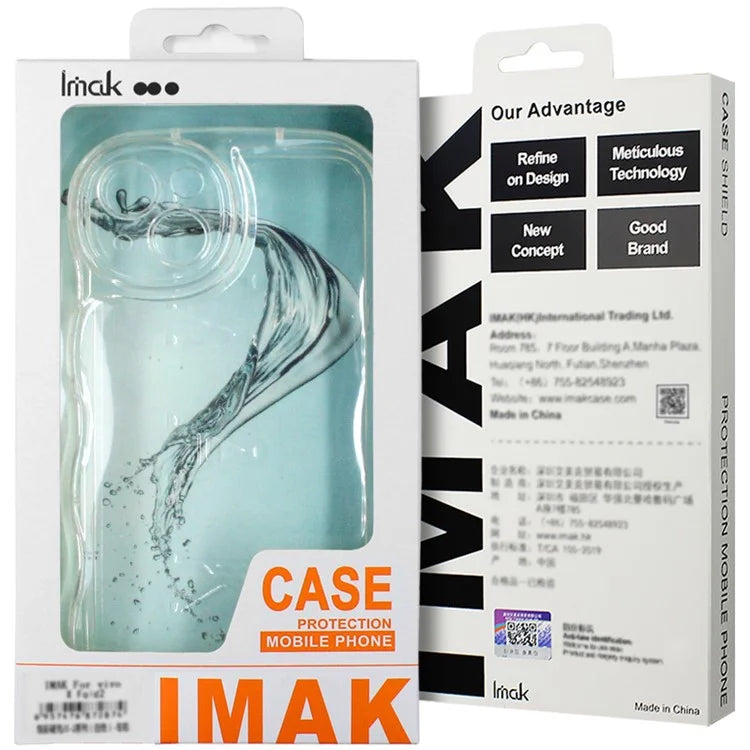 IMAK For iPhone 14 Pro Max Phone Case Scratch-resistant TPU Wavy Edges Back Shell