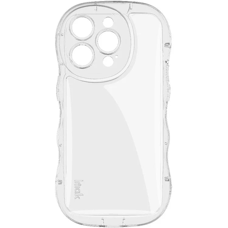 IMAK For iPhone 14 Pro Max Phone Case Scratch-resistant TPU Wavy Edges Back Shell