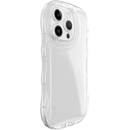 IMAK For iPhone 14 Pro Max Phone Case Scratch-resistant TPU Wavy Edges Back Shell