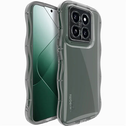 IMAK For Xiaomi 14 TPU Case Curly Wave Frame Protective Phone Cover