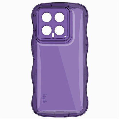 IMAK For Xiaomi 14 TPU Case Curly Wave Frame Protective Phone Cover Purple