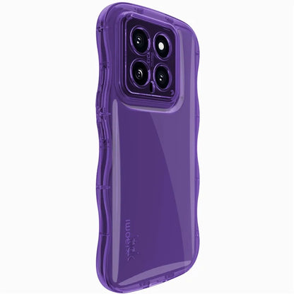 IMAK For Xiaomi 14 TPU Case Curly Wave Frame Protective Phone Cover Purple