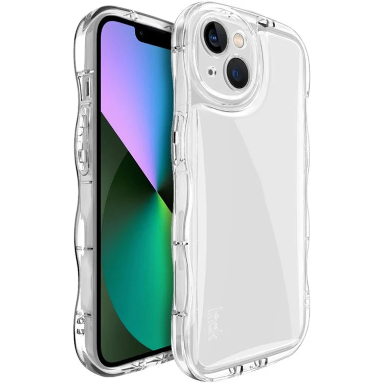 IMAK For iPhone 14 TPU Phone Case Wave Frame Anti-slip Cover