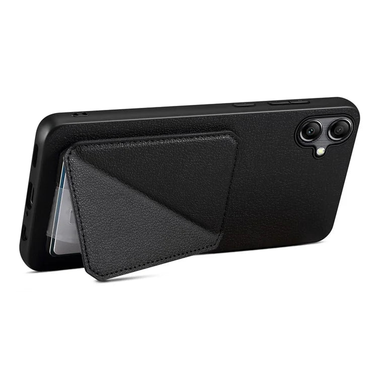 For Samsung Galaxy A05 4G Kickstand Case PU Leather Coated PC+TPU Phone Cover