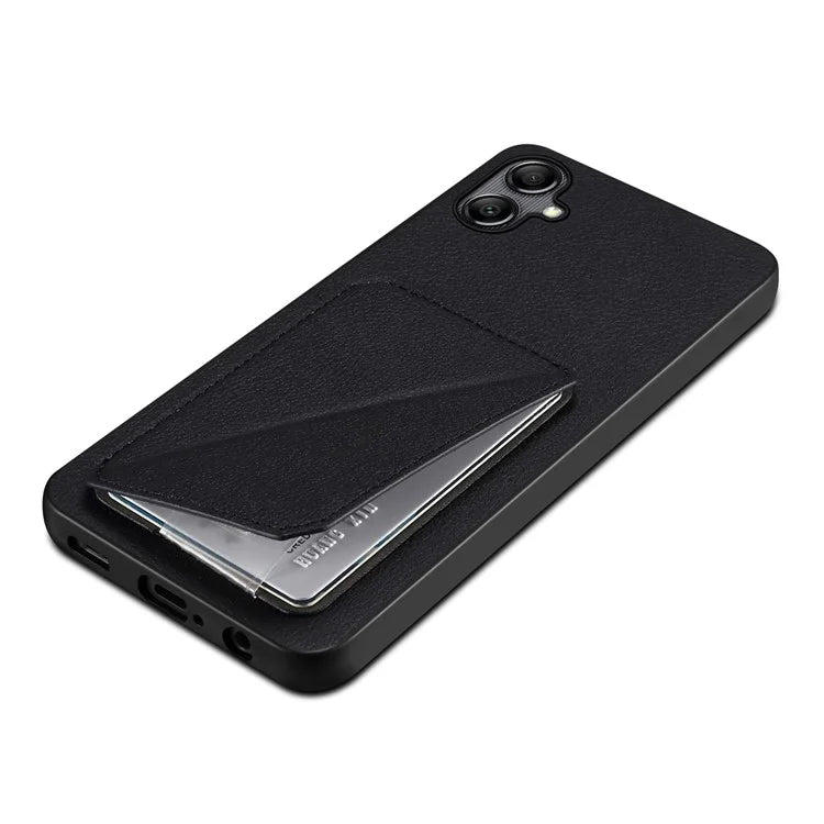For Samsung Galaxy A05 4G Kickstand Case PU Leather Coated PC+TPU Phone Cover