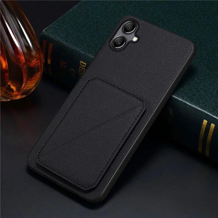 For Samsung Galaxy A05 4G Kickstand Case PU Leather Coated PC+TPU Phone Cover