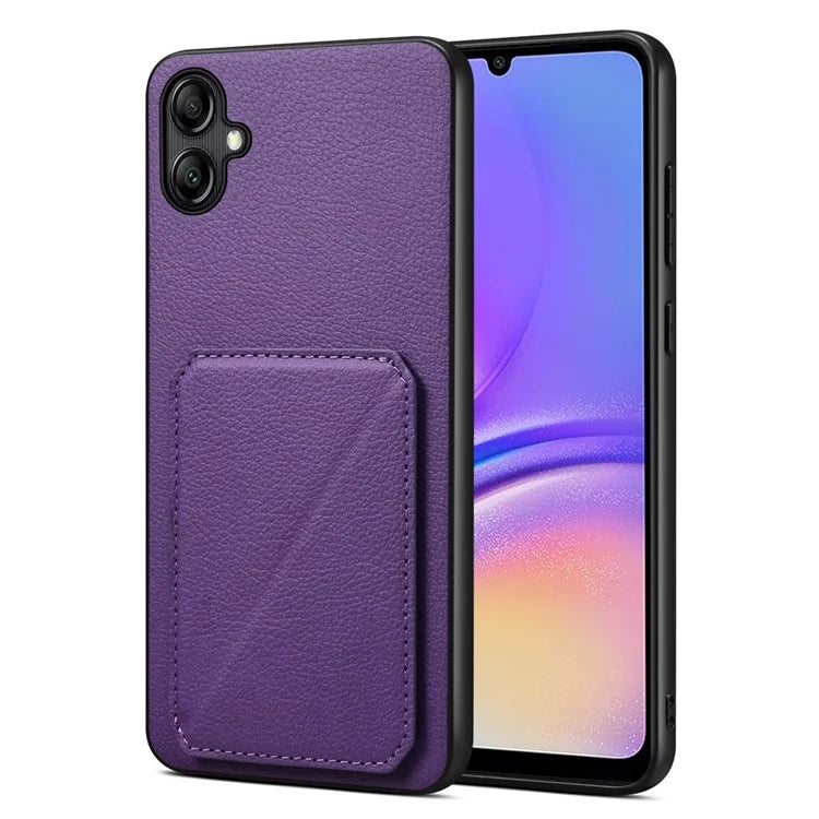 For Samsung Galaxy A05 4G Kickstand Case PU Leather Coated PC+TPU Phone Cover