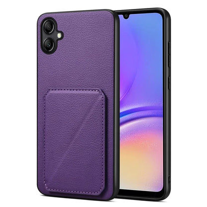 For Samsung Galaxy A05 4G Kickstand Case PU Leather Coated PC+TPU Phone Cover