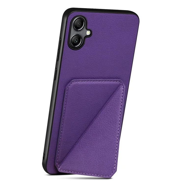 For Samsung Galaxy A05 4G Kickstand Case PU Leather Coated PC+TPU Phone Cover