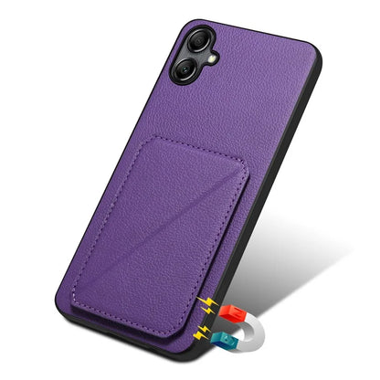 For Samsung Galaxy A05 4G Kickstand Case PU Leather Coated PC+TPU Phone Cover