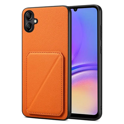 For Samsung Galaxy A05 4G Kickstand Case PU Leather Coated PC+TPU Phone Cover
