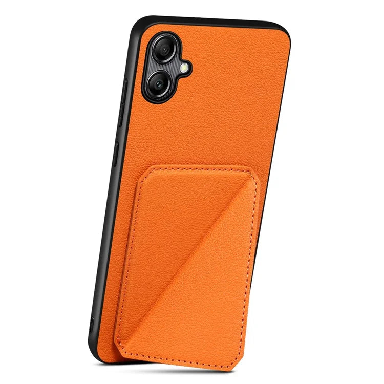 For Samsung Galaxy A05 4G Kickstand Case PU Leather Coated PC+TPU Phone Cover