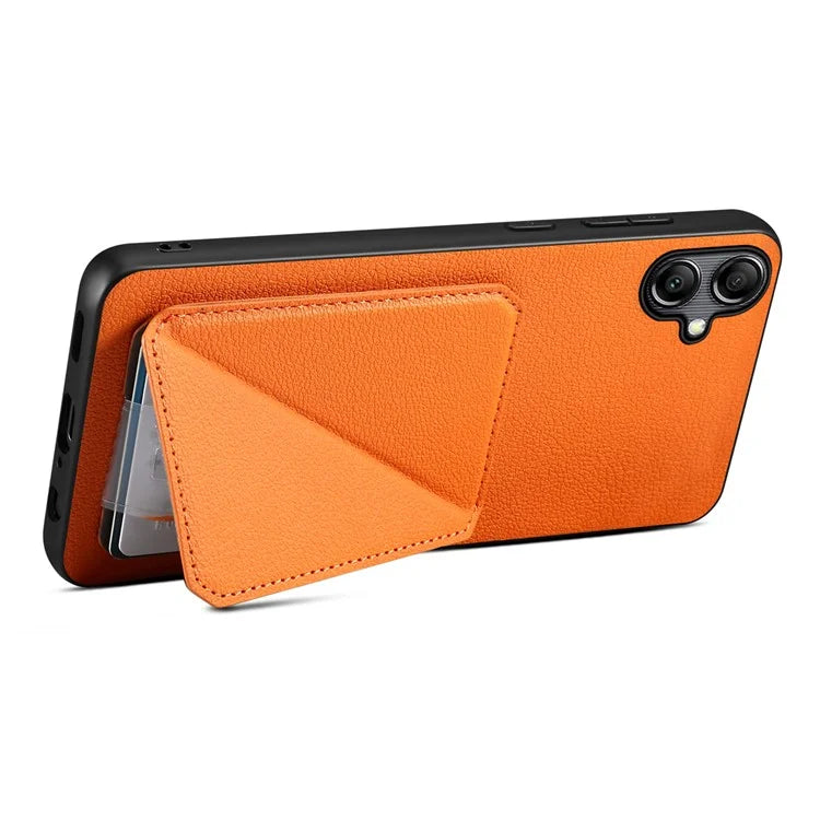For Samsung Galaxy A05 4G Kickstand Case PU Leather Coated PC+TPU Phone Cover