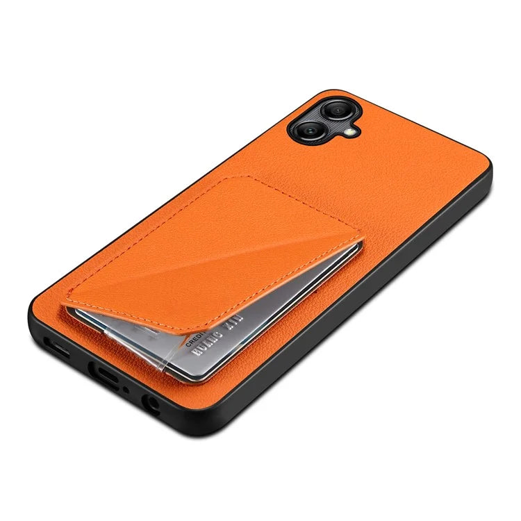 For Samsung Galaxy A05 4G Kickstand Case PU Leather Coated PC+TPU Phone Cover