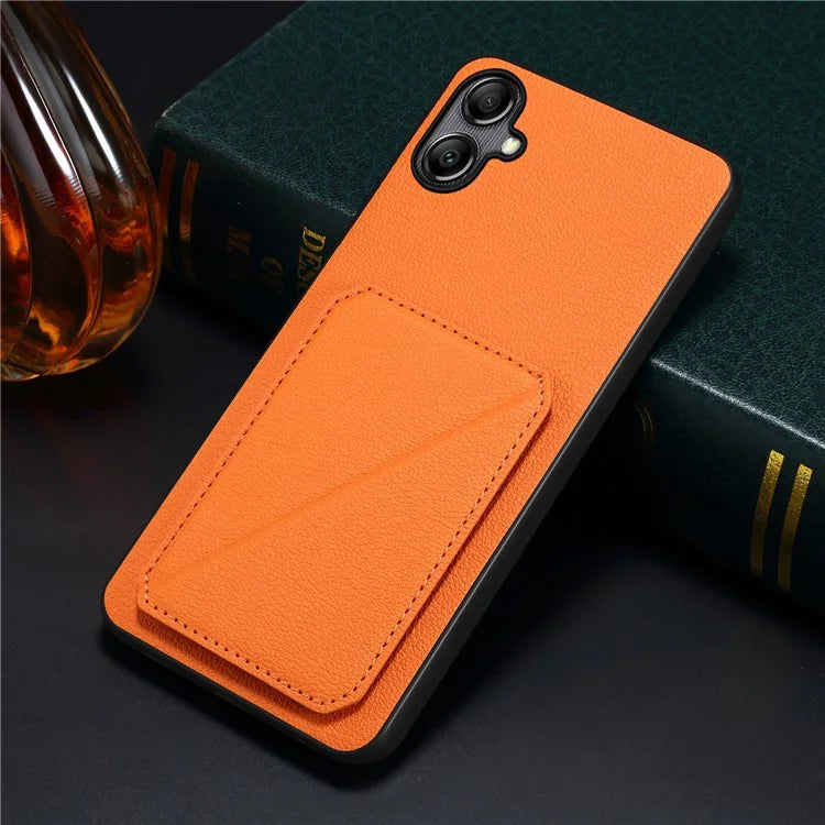 For Samsung Galaxy A05 4G Kickstand Case PU Leather Coated PC+TPU Phone Cover