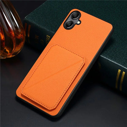 For Samsung Galaxy A05 4G Kickstand Case PU Leather Coated PC+TPU Phone Cover