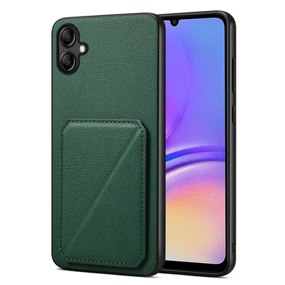 For Samsung Galaxy A05 4G Kickstand Case PU Leather Coated PC+TPU Phone Cover