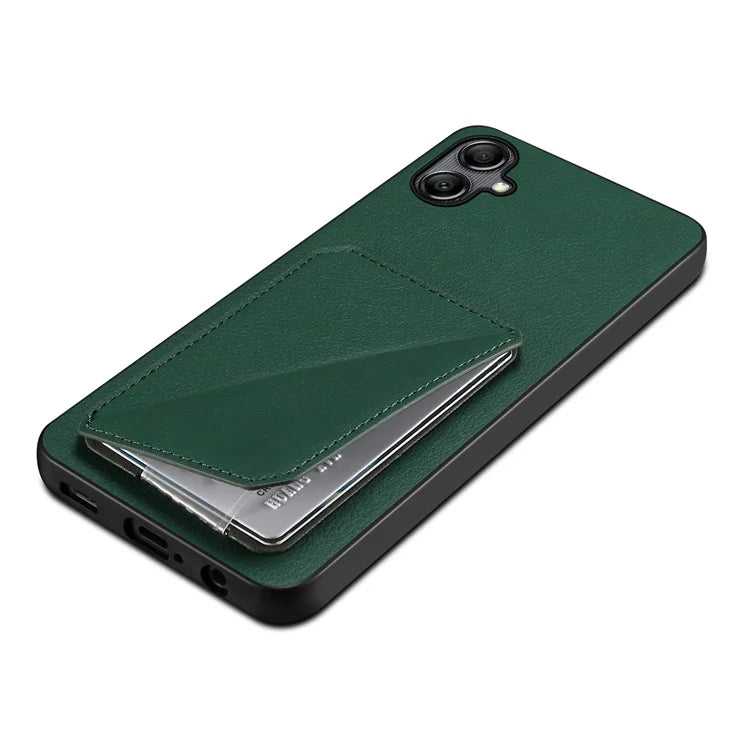For Samsung Galaxy A05 4G Kickstand Case PU Leather Coated PC+TPU Phone Cover