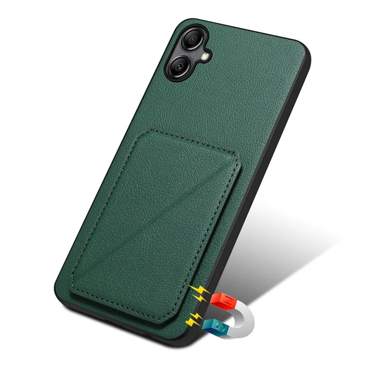 For Samsung Galaxy A05 4G Kickstand Case PU Leather Coated PC+TPU Phone Cover