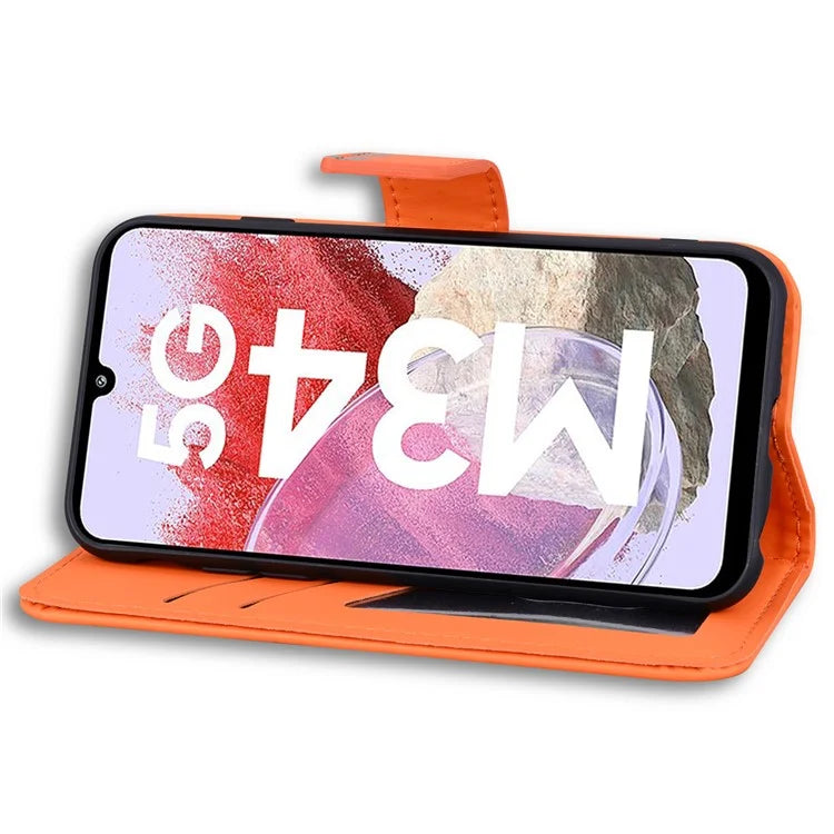 For Samsung Galaxy M34 5G / F34 5G Cartoon Animal Pattern Wallet Leather Cover Cell Phone Cases
