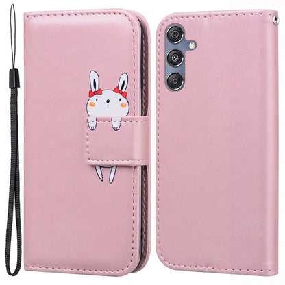 For Samsung Galaxy M34 5G / F34 5G Cartoon Animal Pattern Wallet Leather Cover Cell Phone Cases