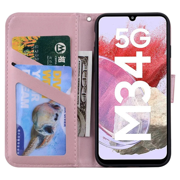 For Samsung Galaxy M34 5G / F34 5G Cartoon Animal Pattern Wallet Leather Cover Cell Phone Cases
