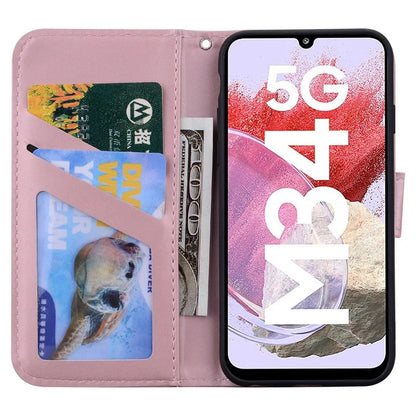 For Samsung Galaxy M34 5G / F34 5G Cartoon Animal Pattern Wallet Leather Cover Cell Phone Cases