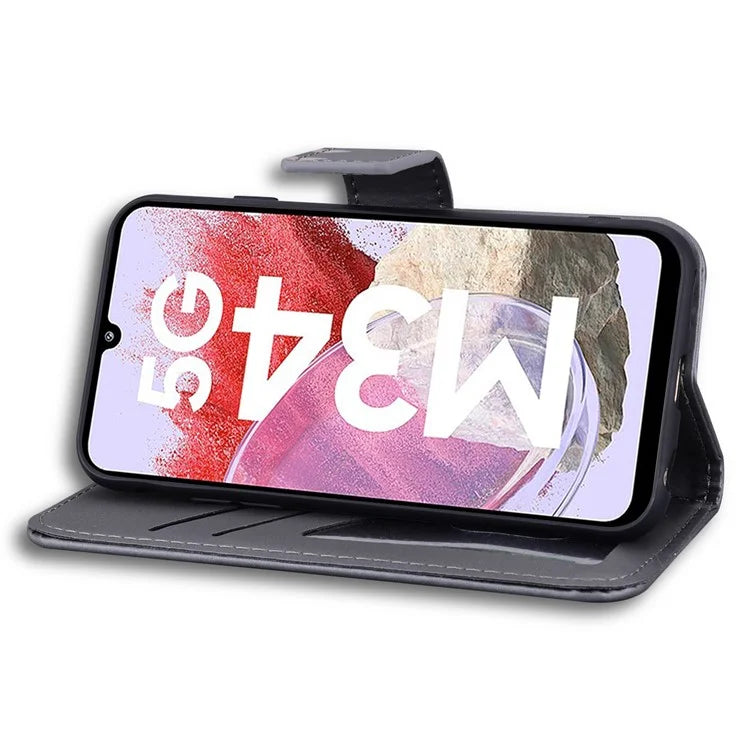For Samsung Galaxy M34 5G / F34 5G Cartoon Animal Pattern Wallet Leather Cover Cell Phone Cases