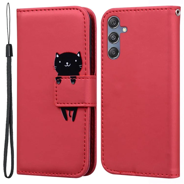 For Samsung Galaxy M34 5G / F34 5G Cartoon Animal Pattern Wallet Leather Cover Cell Phone Cases