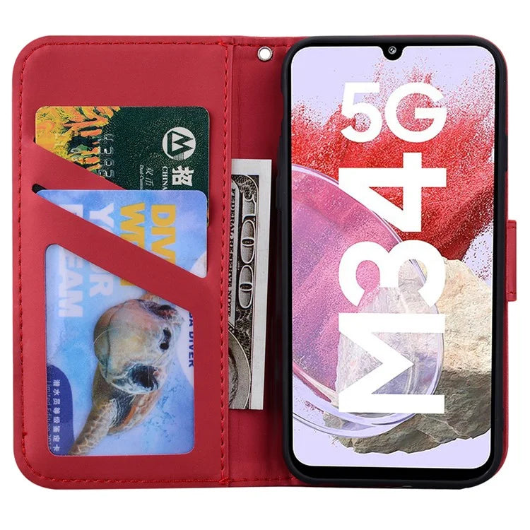 For Samsung Galaxy M34 5G / F34 5G Cartoon Animal Pattern Wallet Leather Cover Cell Phone Cases