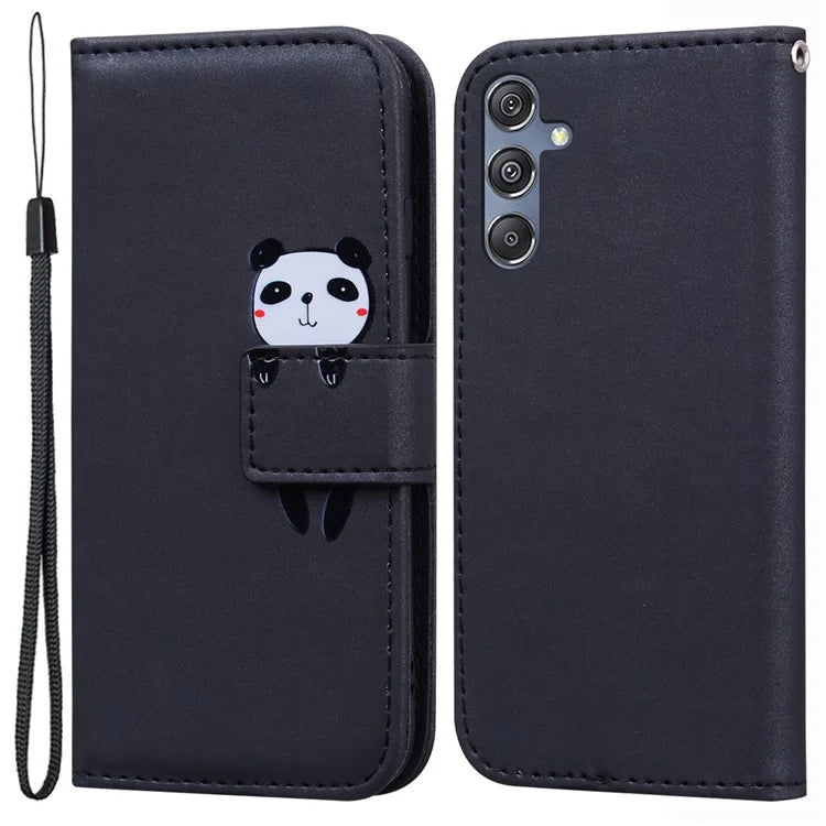 For Samsung Galaxy M34 5G / F34 5G Cartoon Animal Pattern Wallet Leather Cover Cell Phone Cases