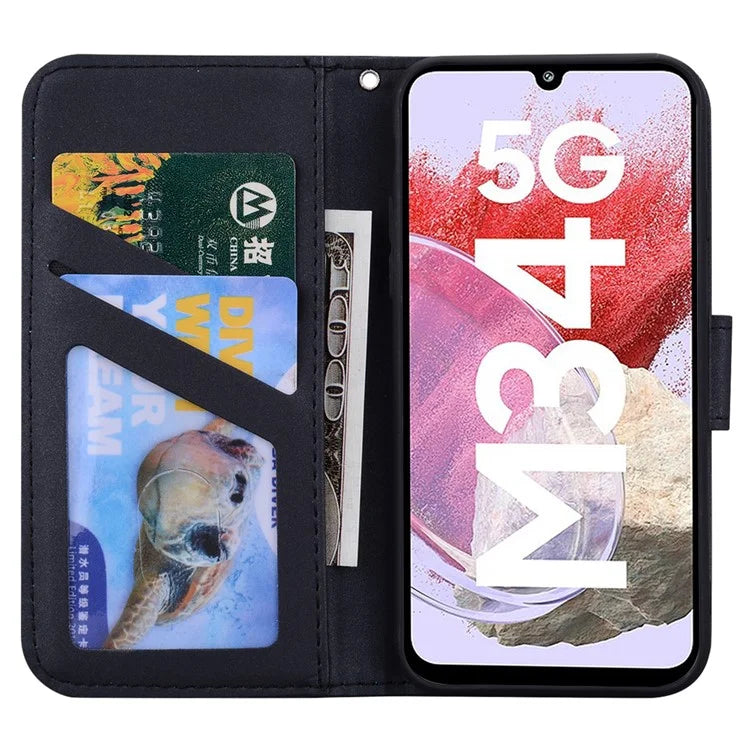 For Samsung Galaxy M34 5G / F34 5G Cartoon Animal Pattern Wallet Leather Cover Cell Phone Cases