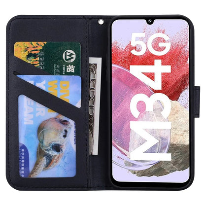 For Samsung Galaxy M34 5G / F34 5G Cartoon Animal Pattern Wallet Leather Cover Cell Phone Cases