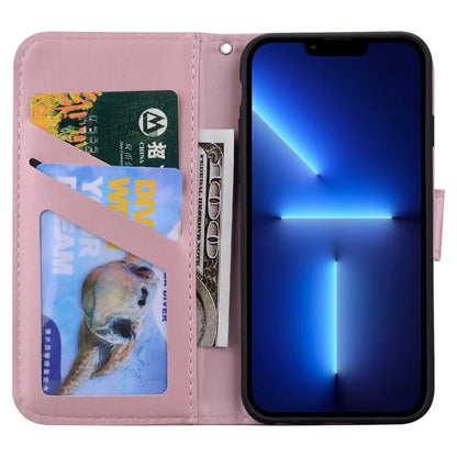 For iPhone 13 Pro Max 6.7 inch Cover Cartoon Animal Pattern PU Leather Cell Phone Cases