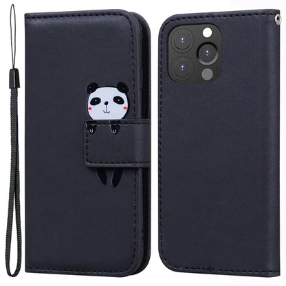 For iPhone 13 Pro Max 6.7 inch Cover Cartoon Animal Pattern PU Leather Cell Phone Cases