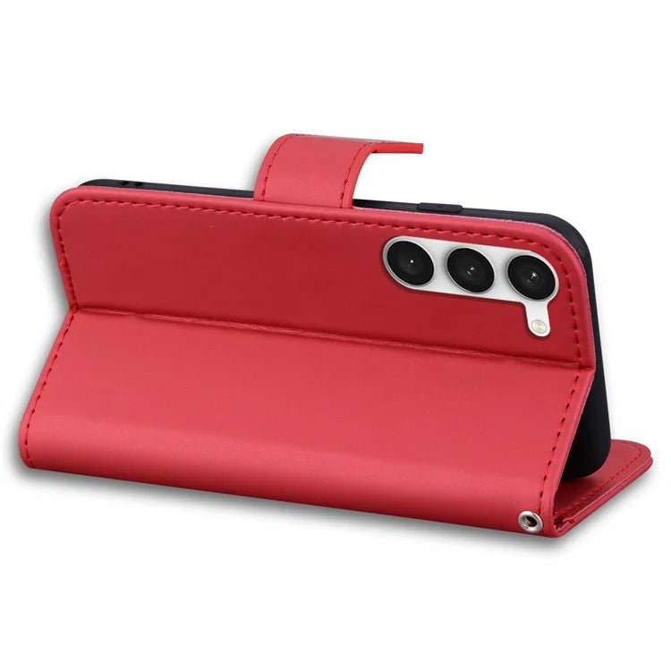 For Samsung Galaxy S23+ Cell Phone Case Cartoon Animal Flip PU Leather Shell with Strap