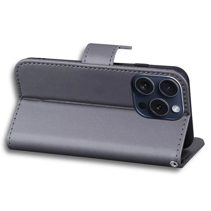For iPhone 15 Pro Max Cover Cute Animal Pattern Leather Wallet Stand Cell Phone Case