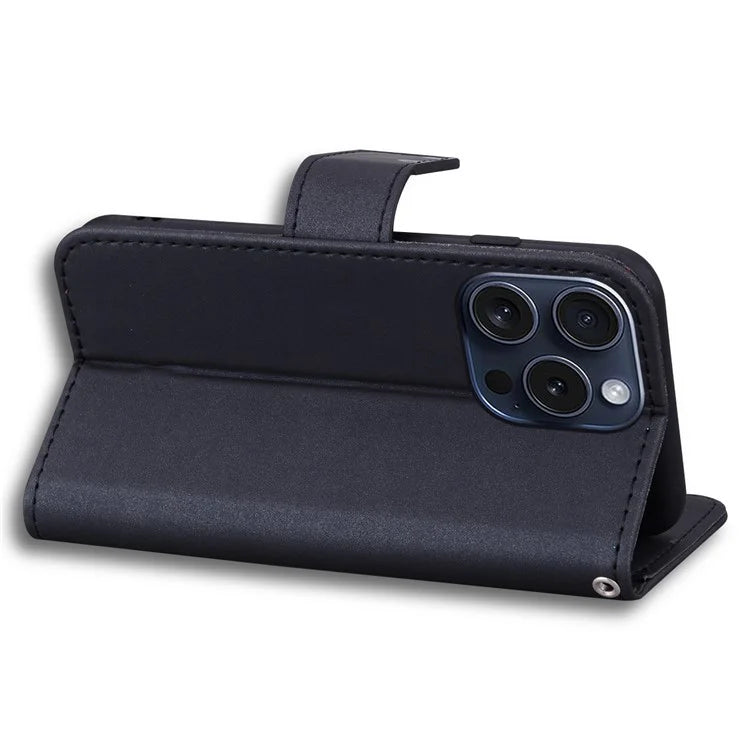 For iPhone 15 Pro Max Cover Cute Animal Pattern Leather Wallet Stand Cell Phone Case