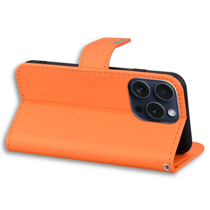 For iPhone 15 Pro Max Cover Cute Animal Pattern Leather Wallet Stand Cell Phone Case