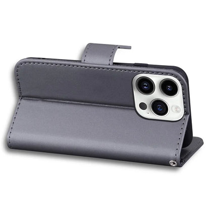 For iPhone 14 Pro Max Cell Phone Case Animal Pattern PU Leather Wallet Stand Cover with Strap