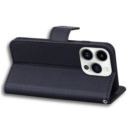 For iPhone 14 Pro Max Cell Phone Case Animal Pattern PU Leather Wallet Stand Cover with Strap