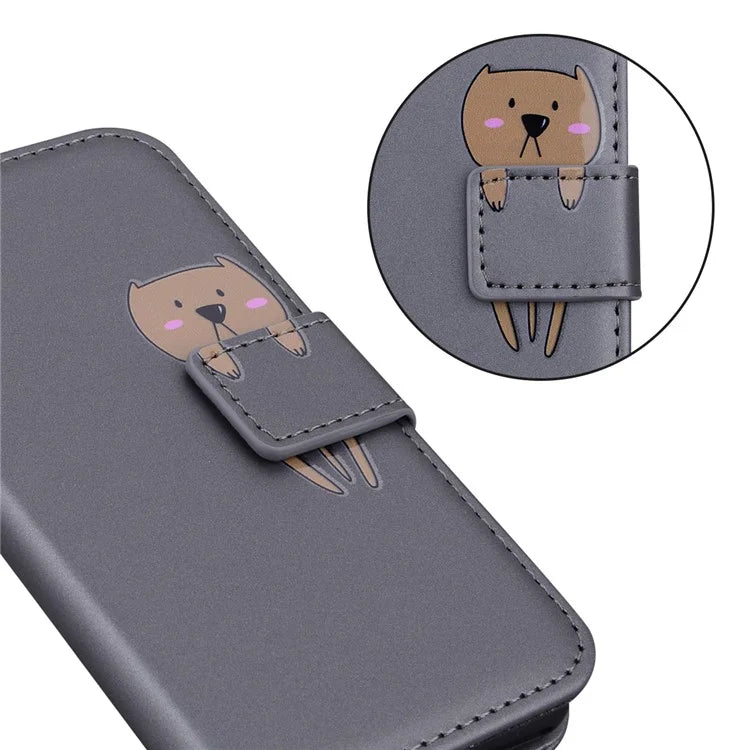 For iPhone 14 Cell Phone Case Animal Pattern Support Stand Leather Wallet Cover