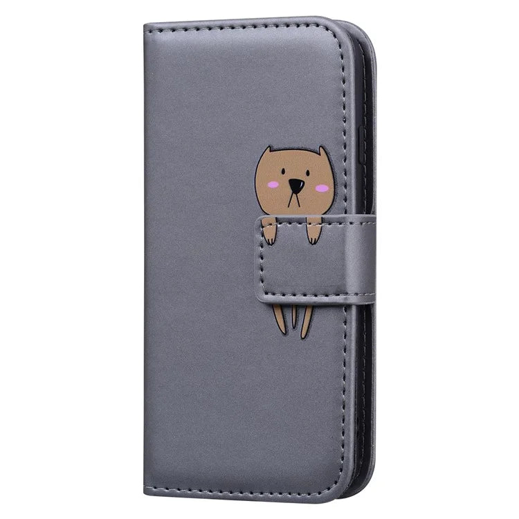 For iPhone 14 Cell Phone Case Animal Pattern Support Stand Leather Wallet Cover