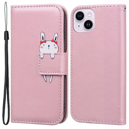 For iPhone 14 Plus Cell Phone Case Anti-drop PU Leather Wallet Stand Cover